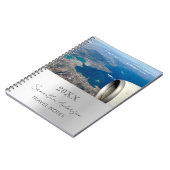 Carnet Voyage photo argent personnalisé (Côté gauche)