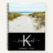 Carnet Voyage photo été noir blanc monogramme (Devant)