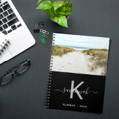 Carnet Voyage photo été noir blanc monogramme