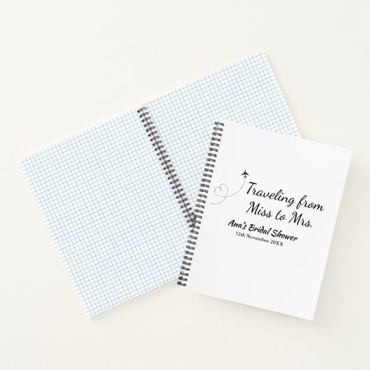 Carnet Voyager douche nuptiale ajouter nom date de manque (Intérieur)