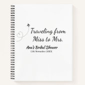 Carnet Voyager douche nuptiale ajouter nom date de manque (Devant)