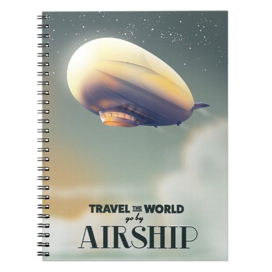 Carnet Voyagez à travers le monde en dirigeable (Devant)