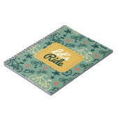 Carnet Voyons à vélo vert moderne Motif (Côté gauche)