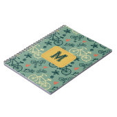 Carnet Voyons à vélo vert moderne Motif (Côté gauche)