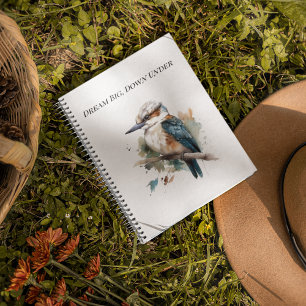 Carnet Vrai Kookaburra Bleu, personnalisé