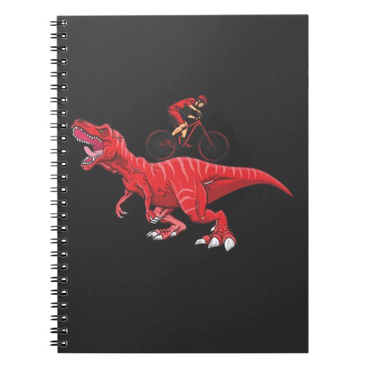 Carnet VTT Dinosaur Trex Cycliste (Devant)