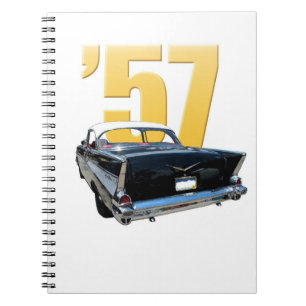 Carnet Vue 1957 arrière de l'Aire de bel de Chevrolet