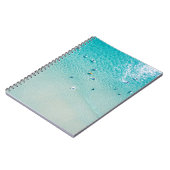 Carnet Vue aérienne des surfeurs, océan clair. (Côté gauche)