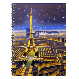 Carnet Vue aérienne d'Imaginaire de Paris sous les étoile