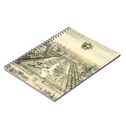 Carnet Vue aérienne du jardin formel par Eric Dahlbergh (Côté gauche)