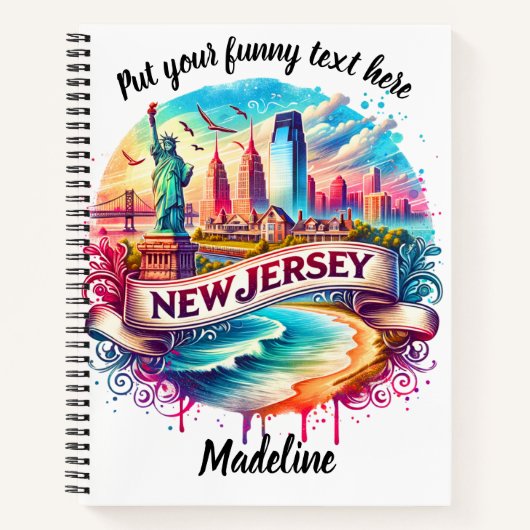 Carnet Vue aérienne époustouflante du New Jersey (Devant)