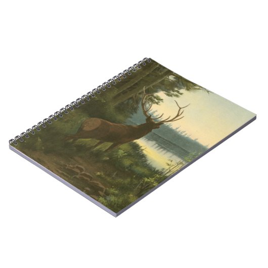 Carnet Vue arrière du lac Elk Vue sur un lac (Côté gauche)