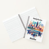 Carnet Vue artistique de l'horizon de l'Illinois (Intérieur)