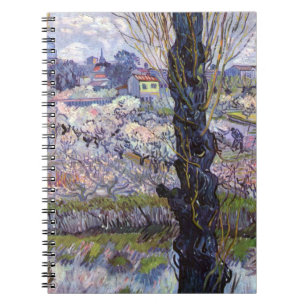 Carnet Vue de Gogh Arles Jardin en fleurs