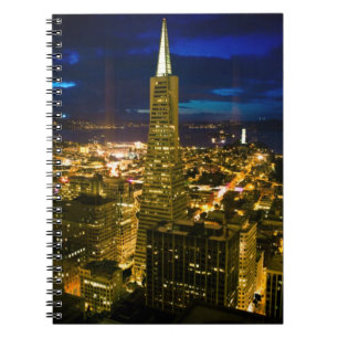 Carnet Vue de nuit de San Francisco.