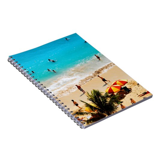 Carnet Vue Élevée Sur La Plage De Waikiki, Honolulu (Côté Droit)