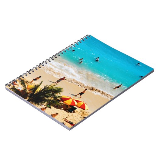 Carnet Vue Élevée Sur La Plage De Waikiki, Honolulu (Côté gauche)