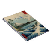 Carnet Vue mer japonaise - ajouter un nom (Côté Droit)