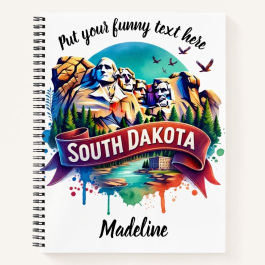 Carnet Vue panoramique du Mont Rushmore, SD (Devant)