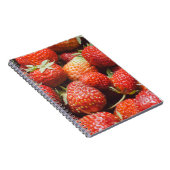 Carnet Vue rapprochée sur fraise fraîche d'été avec la pi (Côté Droit)