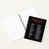 Carnet Wabun Code 和文モールス符号 Morse Spiral Notebook (Intérieur)