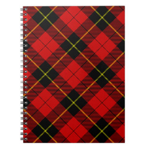 Carnet Wallace tartan rouge noir plaid