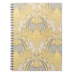 Carnet Walter Crane Blue White Tulips & Acanthus