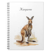 Carnet Wanderer extérieur : aquarelle Kangaroo personnali (Devant)