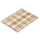 Carnet Warm Beige Plaid Linen Texture with Weaves (Côté gauche)
