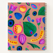 Carnet Warm Terracotta Abstract Boho Floral Pattern (Dos)