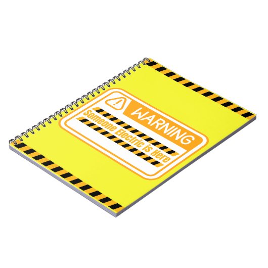Carnet Warning Someone Electric is Here Notebook (Côté gauche)