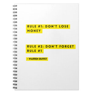 Carnet Warren Buffet - Ne perdez pas d'argent