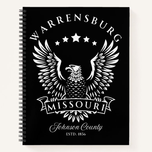 Carnet Warrensburg comté de Johnson Missouri aigle vintag (Devant)