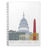 Carnet Washington DC skyline poster (Devant)
