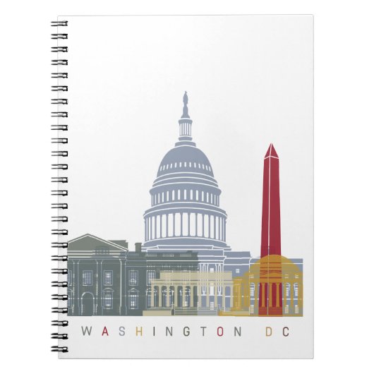 Carnet Washington DC skyline poster (Devant)