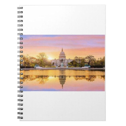 Carnet Washington DC US Capitol Building Reflet du Couche (Devant)