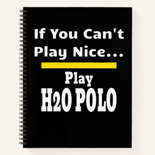 Carnet Water Polo Funny Sarcastique H2O (Devant)