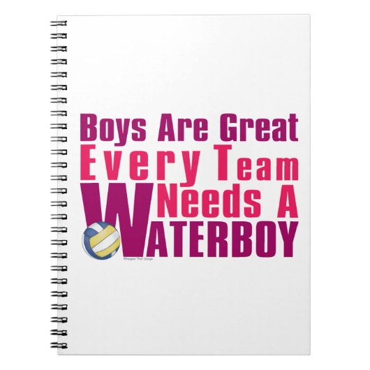 Carnet Waterboy Volleyball en rose (Devant)