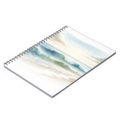 Carnet Watercolor Beach Waves Rustic Coastal (Côté gauche)