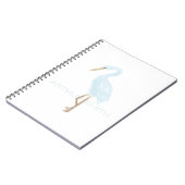 Carnet Watercolor Blue Crane (Côté gauche)