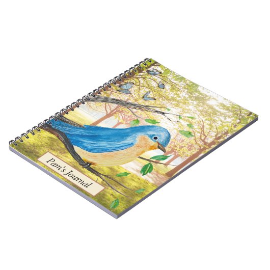 Carnet Watercolor Bluebird (Côté gauche)