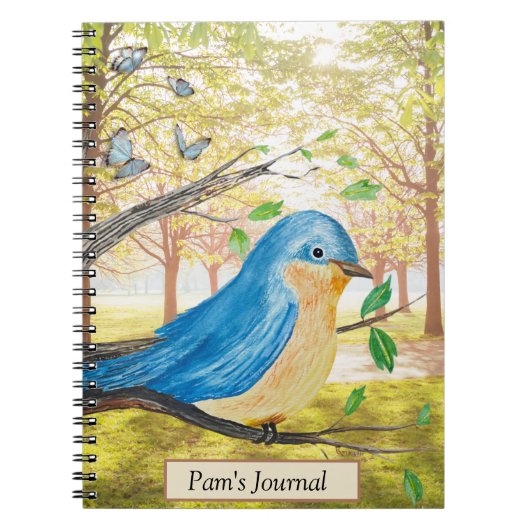 Carnet Watercolor Bluebird (Devant)