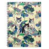 Carnet Watercolor Cats in a Garden (Devant)