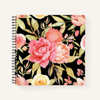 Carnet Watercolor Cottage Garden Roses