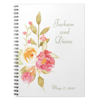Carnet Watercolor Cottage Garden Roses