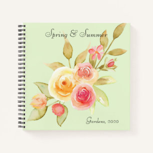 Carnet Watercolor Cottage Garden Roses