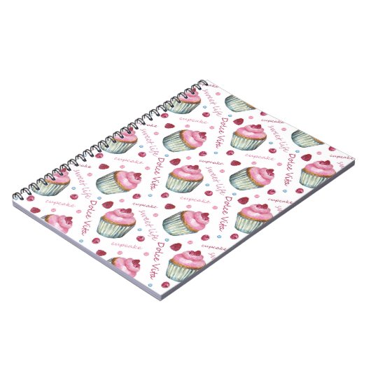 Carnet Watercolor cupcakes (Côté gauche)