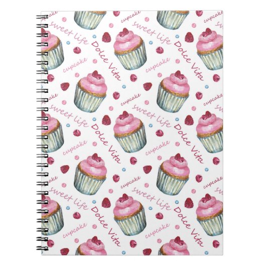 Carnet Watercolor cupcakes (Devant)