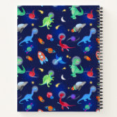 Carnet Watercolor Dinosaur Astronauts In Space Blue (Dos)