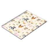 Carnet Watercolor Farm Scene Seamless Pattern (Côté gauche)